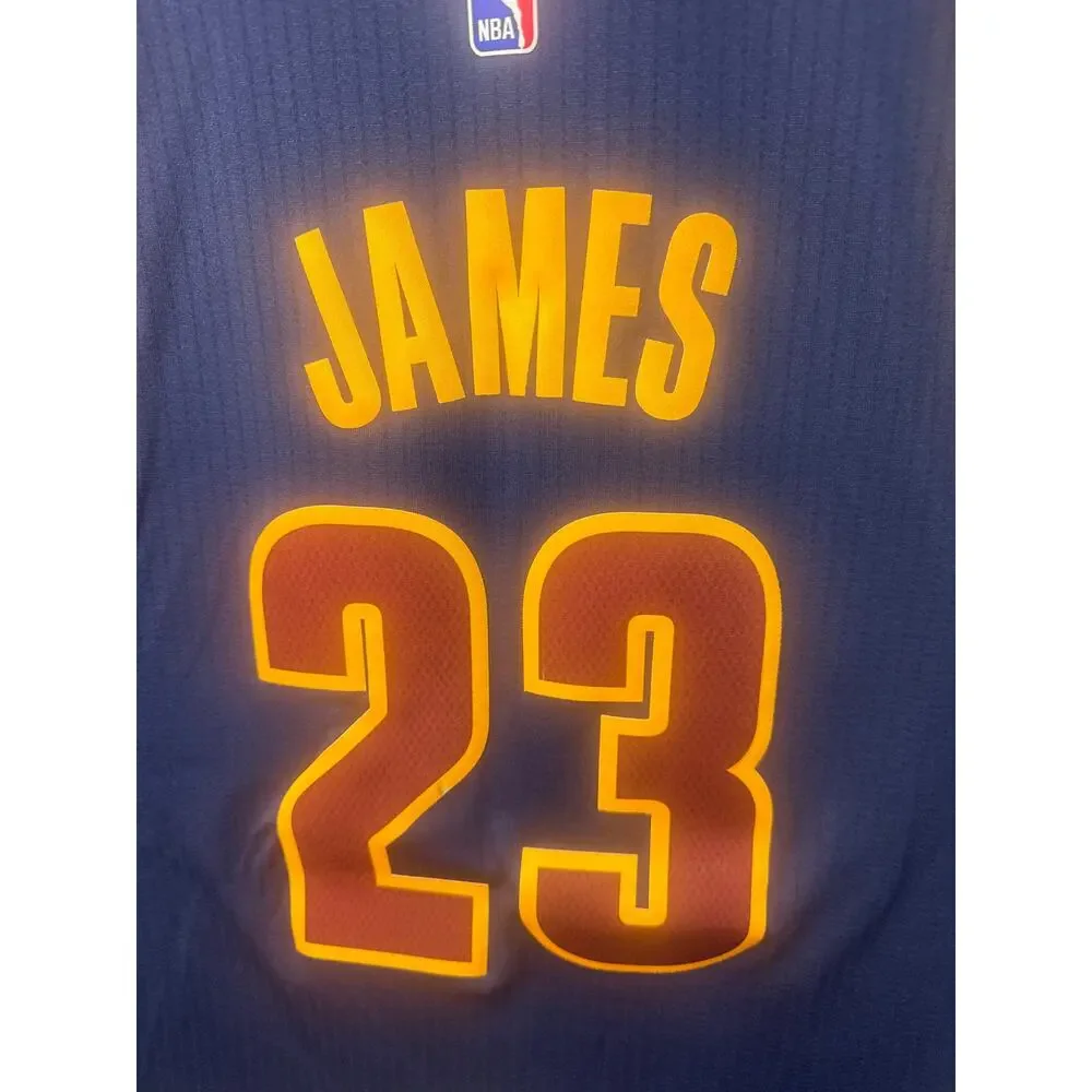 LeBron James Cleveland Cavaliers Navy Blue Jersey Adidas Swingman 23 2015-16 MED